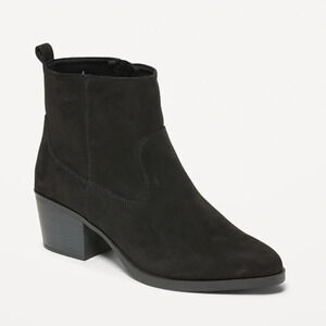 OLD NAVY‎ Faux Suede Western Ankle Boots in Blackjack